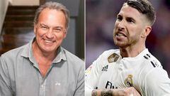 Im&aacute;genes de Bert&iacute;n Osborne sonriendo y de Sergio Ramos celebrando un gol con el Real Madrid llev&aacute;ndose la mano al escudo.