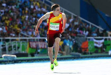 Bruno Hortelano of Spain competes during the men's 200m heats of the Rio 2016