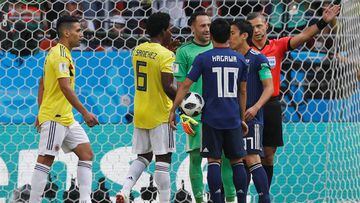Carlos S&aacute;nchez fue expulsado en el partido de Colombia ante Jap&oacute;n en el debut del Mundial de Rusia 2018