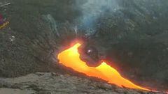 Deja en 'shock': los vulcanólogos acceden por primera vez a la fisura eruptiva del volcán