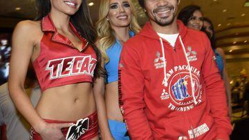 Pacquiao arrives at the MGM in Las Vegas.
