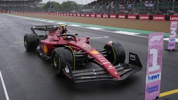 Sainz, en Silverstone con el Ferrari.