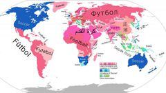 El mapa que te muestra en qué países se dice 'fútbol' o 'soccer'