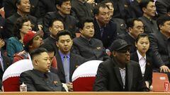 Rodman, al lado de Kim Jong-un, durante una visita anterior a Corea del Norte.