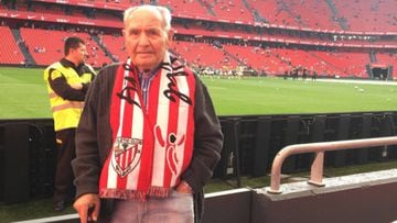 Marcos, un fiel seguidor del Athletic al que su nieta le está preparando una gran sorpresa por su 90 cumpleaños.