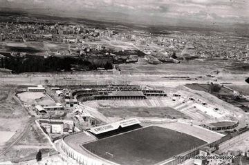 Work on the new ground overlapped with the old Chamartin stadium.