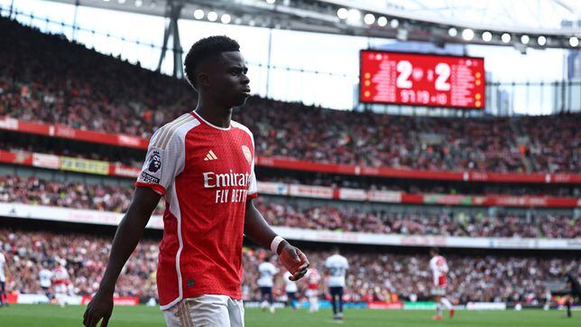Bukayo Saka enciende las alarmas en el Arsenal de Mikel Arteta