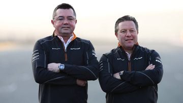 Eric Boullier y Zak Brown, jefes de McLaren.