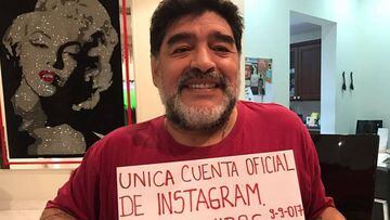 Maradona llega a Instagram con cuenta oficial y muy activo