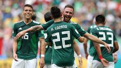 Jugadores de la Selecci&oacute;n mexicana celebrando un gol ante Alemania en el Mundial Rusia 2018