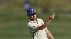 Brookline (United States), 16/06/2022.- Joaquin Niemann of Chile gestures while standing on the first fairway during the first round of the 2022 US Open golf tournament at The Country Club in Brookline, Massachusetts, USA, 16 June 2022. (Abierto, Estados Unidos) EFE/EPA/ERIK S. LESSER
