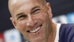 GRA202. MADRID, 17/03/2017.- El entrenador del Real Madrid, Zinedine Zidane, durante la rueda de prensa posterior al entrenamiento que la plantilla ha realizado hoy en Valdebebas, donde ha preparado el partido de la 28&ordf; jornada de LaLiga Santander 20