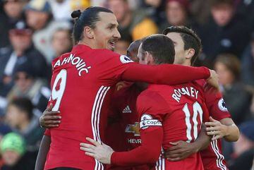 Manchester United's Zlatan Ibrahimovic, Wayne Rooney and Paul Pogba are getting by.