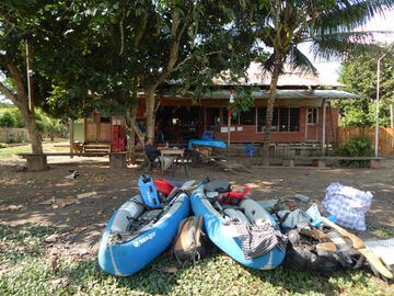 Los kayaks hinchables que utilizaron Ibarrola y Gutiérrez para navegar el Amazonas