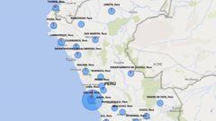 Mapa de casos por coronavirus por departamento en Perú: hoy, 26 de abril