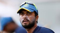 FILE PHOTO: Sri Lanka test captain Dinesh Chandimal looks on during practice session in Galle, Sri Lanka, July 11, 2018. REUTERS/Dinuka Liyanawatte/File Photo