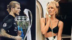 Im&aacute;genes del portero Loris Karius delante de la Copa de Europa antes de la final entre el Real Madrid y el Liverpool y de la presentadora Patricia Conde posando como modelo.