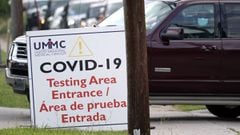 People wait inside their vehicles in line at a COVID-19 testing site Wednesday, July 8, 2020, in Houston. Texas has surpassed 10,000 new coronavirus cases in a single day for the first time as a resurgence of the outbreak rages across the U.S. The record 