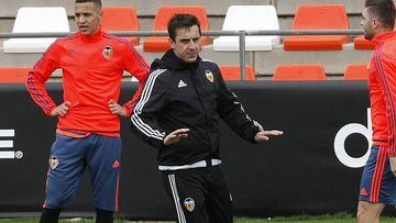Gary Neville trying to keep the calm during training