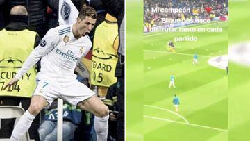 Georgina manda este v&iacute;deo con mensaje a Cristiano Ronaldo en el Madrid-PSG. Imagen: Instagram