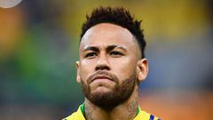 (FILES) In this file photo taken on June 06, 2019 Brazil&#039;s Neymar warms up before a friendly football match against Qatar at the Mane Garrincha stadium in Brasilia, ahead of Brazil 2019 Copa America. Neymar was included on August 16, 2019 in Brazil&#039;s squad for friendlies against Colombia and Peru next month amid speculation of a departure from Paris Saint-Germain and a return to La Liga. (Photo by EVARISTO SA / AFP)