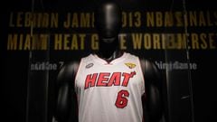 LeBron James'� game-worn jersey from the athlete�s NBA finals game 7 victory over the Miami Heat in 2013.