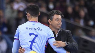 Cristiano Ronaldo y Marcelo Gallardo.