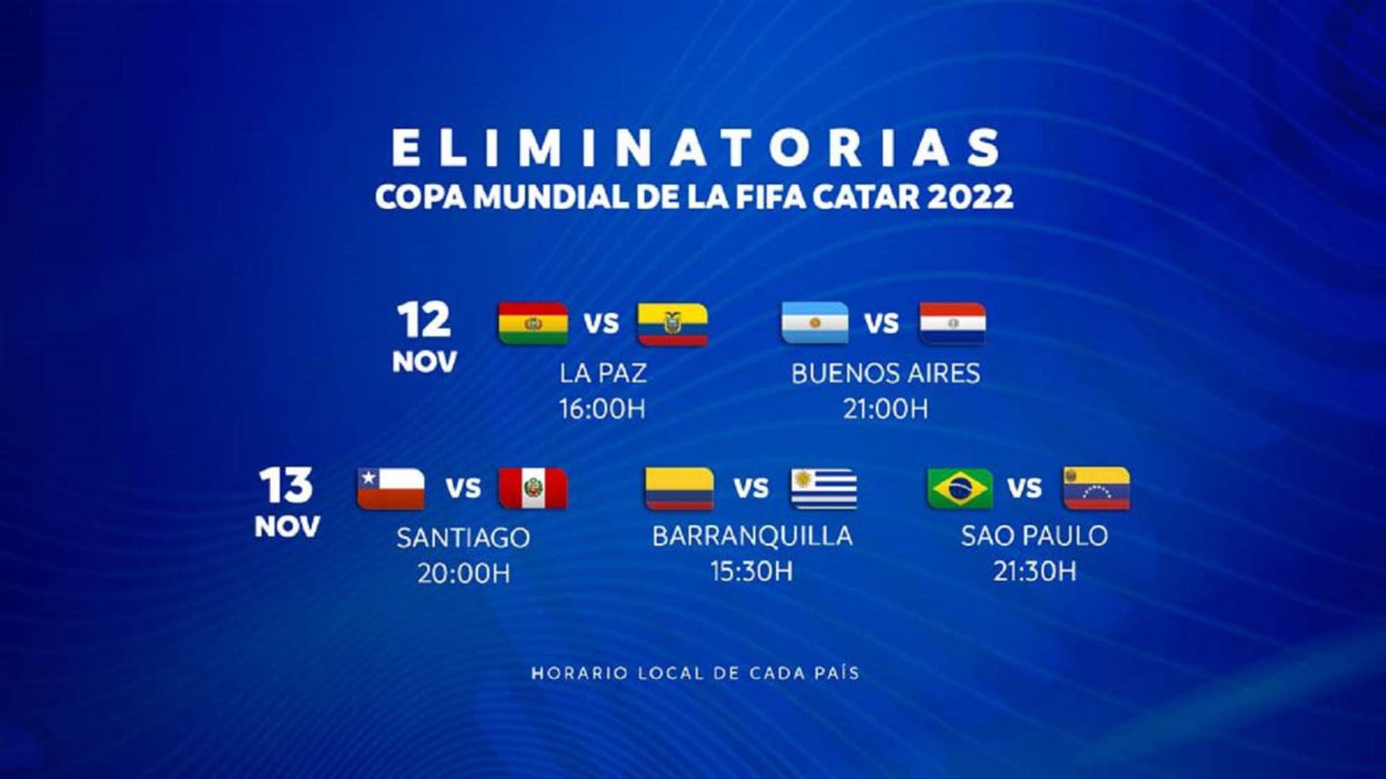 jerarquía La playa Anuncio Eliminatorias Sudamericanas: partidos y horarios y TV de la jornada 3 -  AS.com