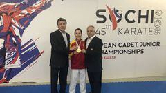 Nadia G&oacute;mez, campeona de Europa sub-21 de kumite