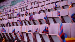 Football Soccer - FC Barcelona v Juventus - UEFA Champions League Quarter Final Second Leg - The Nou Camp, Barcelona, Spain - 19/4/17 General view of flags on seats before the match  Reuters / Albert Gea Livepic
