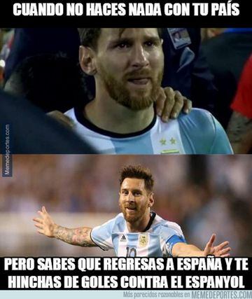 Barcelona-Espanyol: los memes del fuera de juego de Messi
