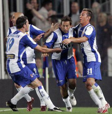 Tamudazo, 7 junio 2007, Barcelona-Espanyol: mete dos goles en el Camp Nou que dejan al Barça sin el título de Liga. 