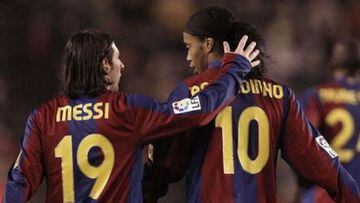 Messi and Ronaldinho