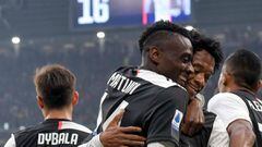 Juan Guillermo Cuadrado y Blaise Matuidi celebrando un gol de Juventus.