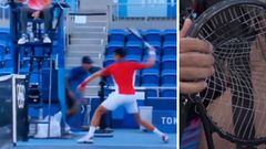 Djokovic fuera de sí: la secuencia de su momento de furia en Tokio