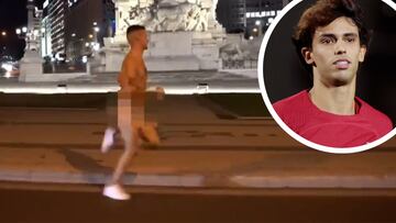 Un hombre corre desnudo por las calles de Lisboa por culpa de  João Félix