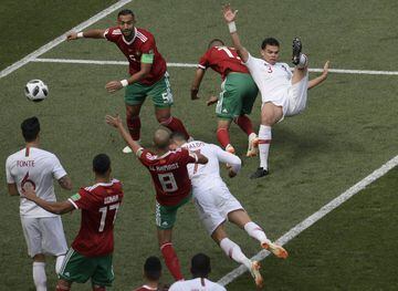 Portugal 1-0 Marruecos | Un gran cabezazo de Cristiano Ronaldo abrió el marcador en el Luzhniki.