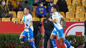 Pablo Parra festeja su gol contra los Tigres