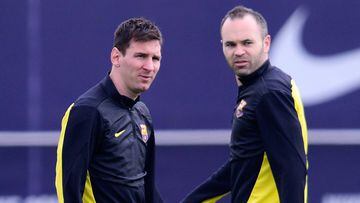 Messi e Iniesta. 