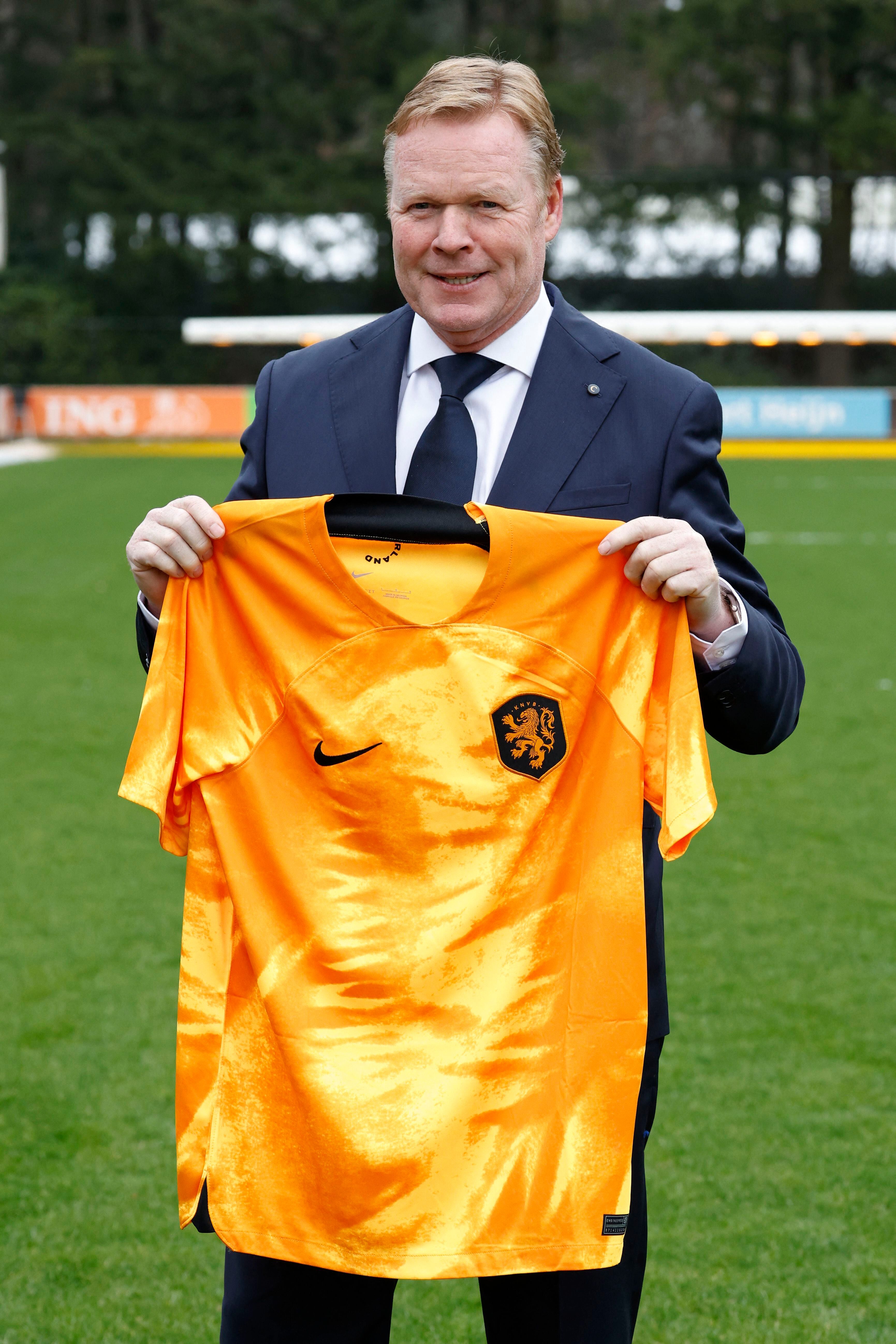 ZEIST, NETHERLANDS - AUGUST 27: Detailed view of the KNVB logo during a  Press Conference of the