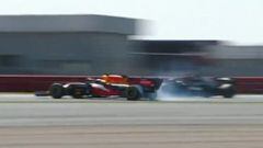 El polémico golpe entre Hamilton y Verstappen en Gran Bretaña