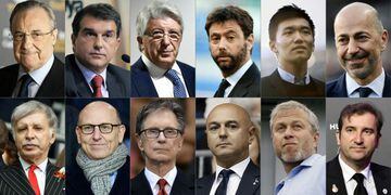 The owners or chairmen of the twelve major European Football clubs that announced on 19 April 2021 the launch of a breakaway European Super League.