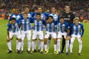 Málaga's starting line-up.