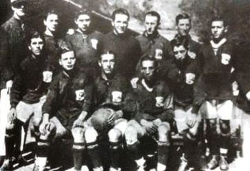 La Roja que particip&oacute; en el primer Sudamericano jugado en territorio chileno en 1920.