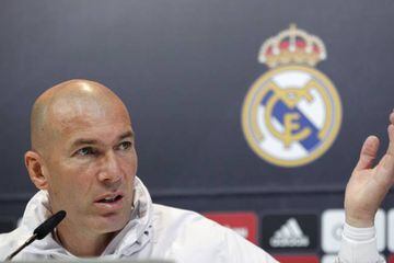 Zidane during Saturday's press conference.
