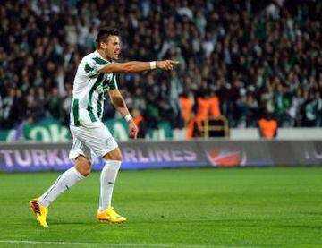 2012: Sebastián Pinto con 22 goles en Bursaspor (Turquía).