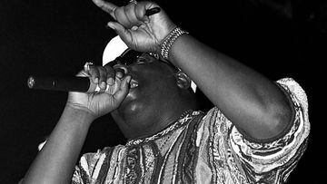 Notorious B.I.G en el Anfiteatro Internacional de Chicago, Illinois, en abril de 1995. 