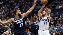 The Dallas Mavericks beat the Minnesota Timberwolves 104-99 on Wednesday night with Slovenian star Luka Doncic leading the way.