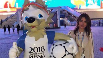 La hermana James Rodr&iacute;guez, Juana Valentina, en el Mundial de Rusia.