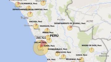 Mapa de casos por coronavirus por región en Perú: hoy, 30 de junio